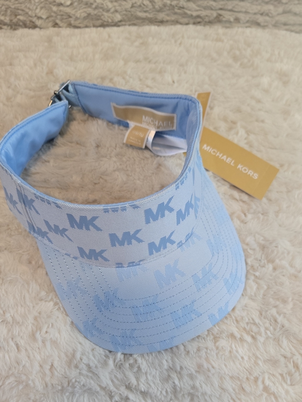 Michael Kors Light Blue MK Logo Visor